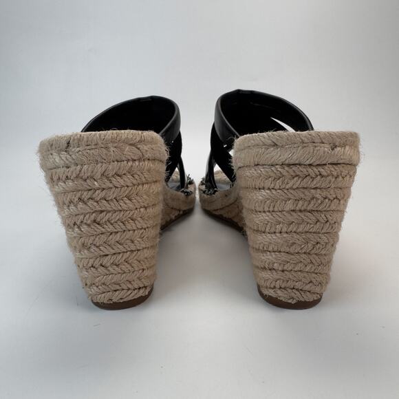 Vince Camuto Women's Wedge Heels Black Canvas Summer Size 9 - Picture 8 of 12